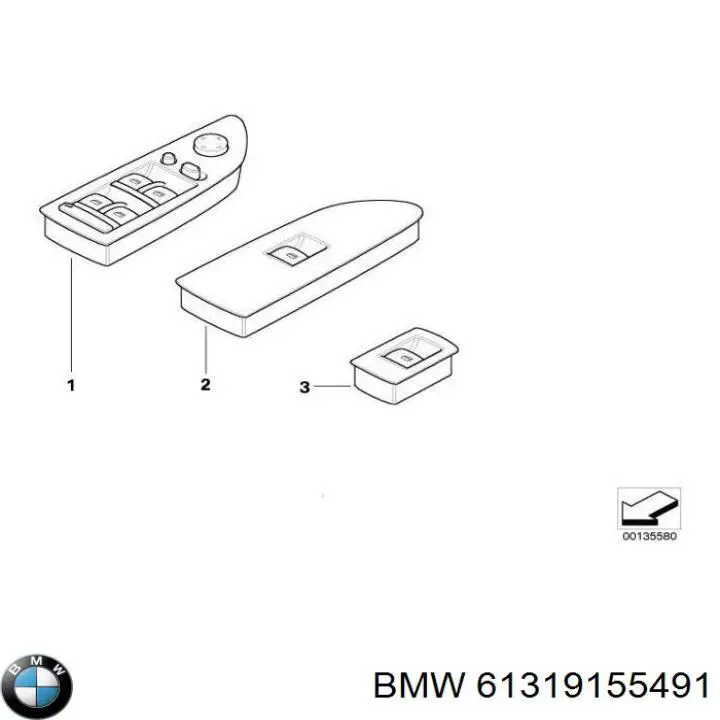 Unidade de botões dianteira esquerda de controlo de elevador de vidro BMW 61319216555 preço, a partir de 74,49 USD