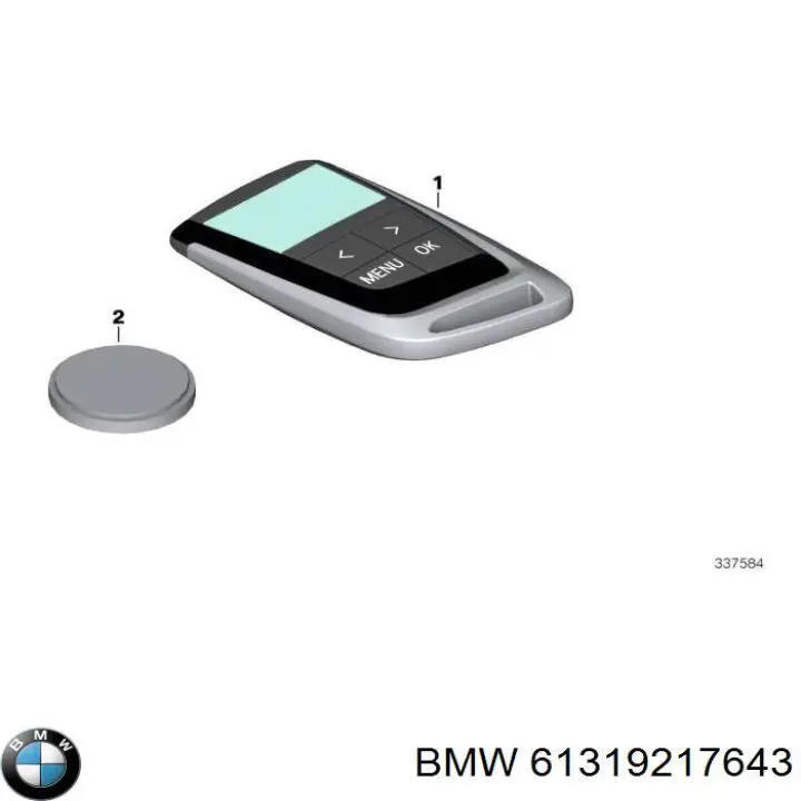 61319217643 BMW Pilha seca de berloque