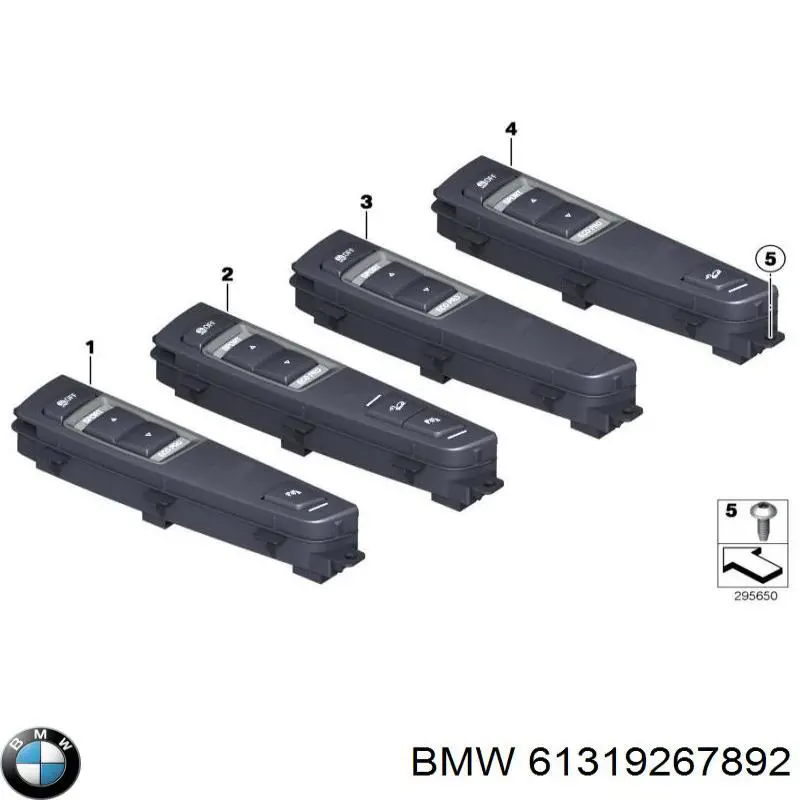 61319267892 BMW Bloco de botões do console central