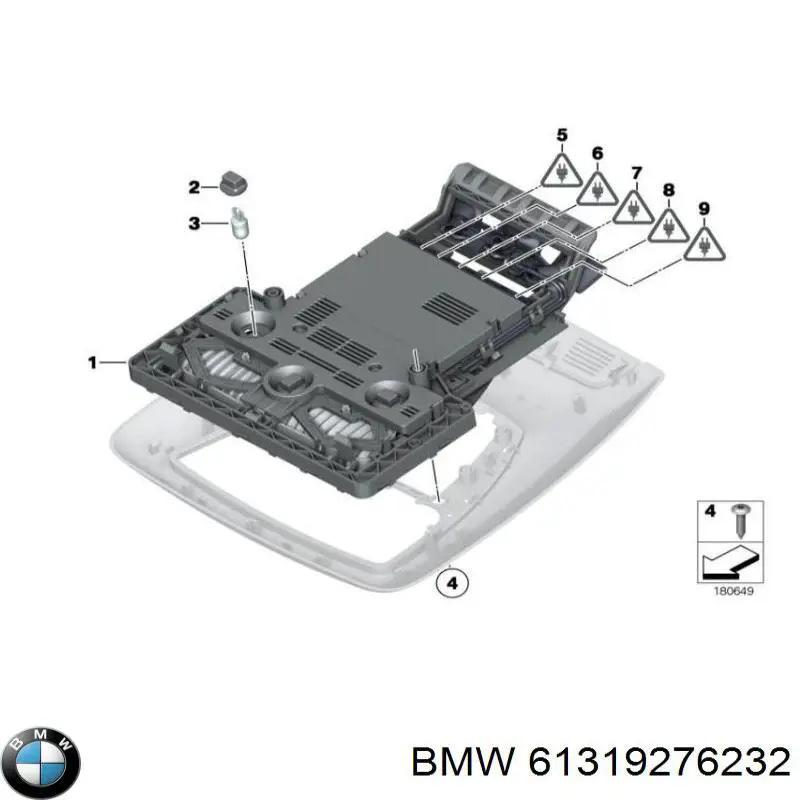 61319276232 BMW Quebra-luz de iluminação de salão (de cabina)