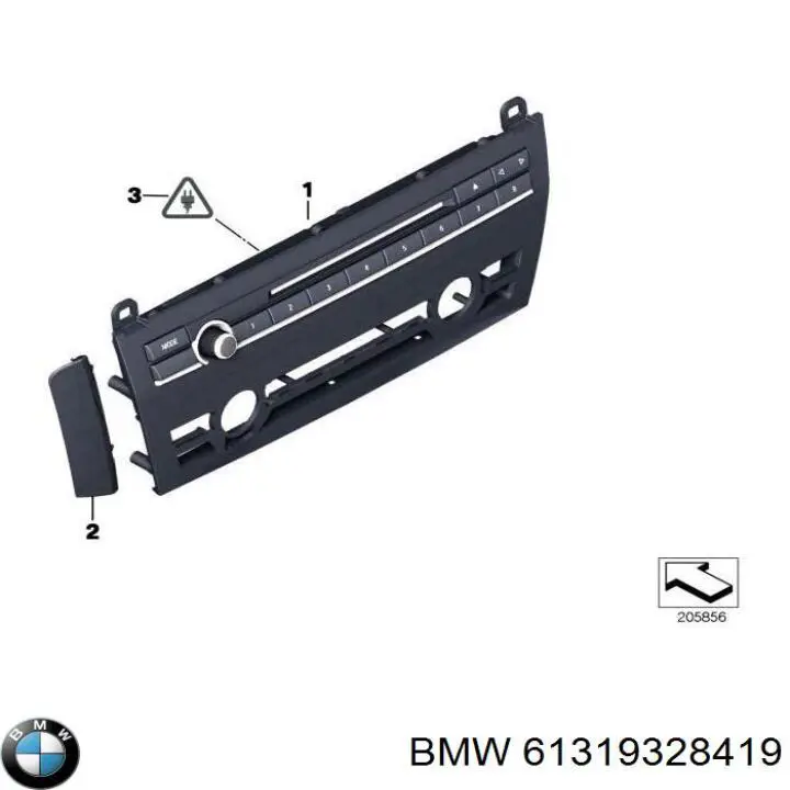 61319328419 BMW Unidade de controlo dos modos de aquecimento/condicionamento
