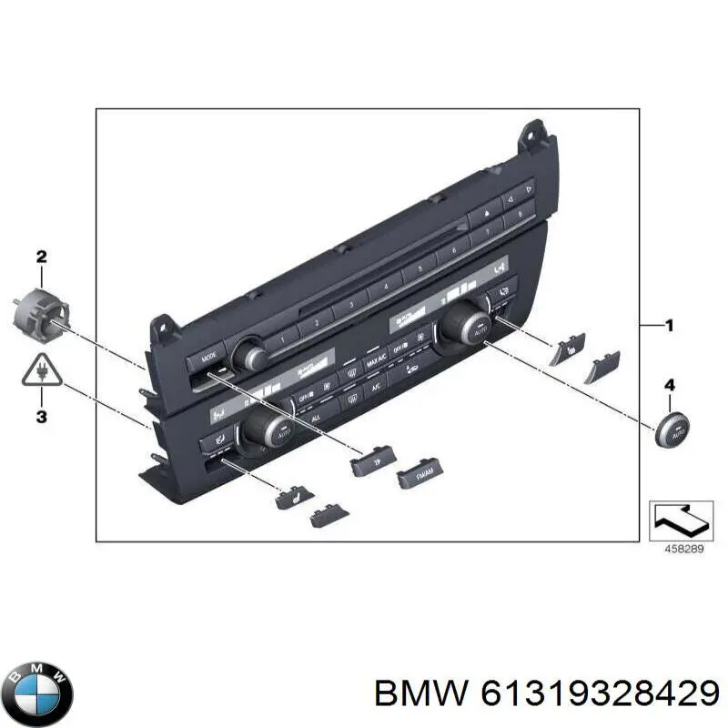 61319328429 BMW Unidade de controlo dos modos de aquecimento/condicionamento
