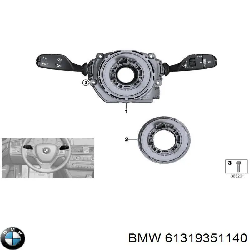 Comutador instalado na coluna da direção, montado BMW 61319351140 preço, a partir de 270,71 USD