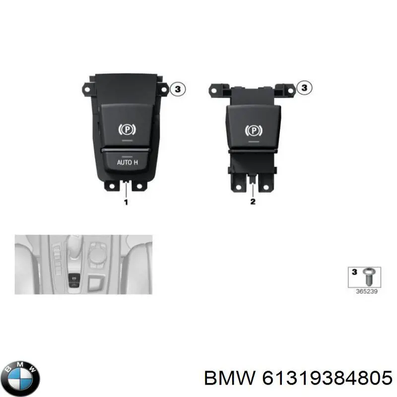 Compre 61319384805 BMW Botão de ativação de aquecimento do assento