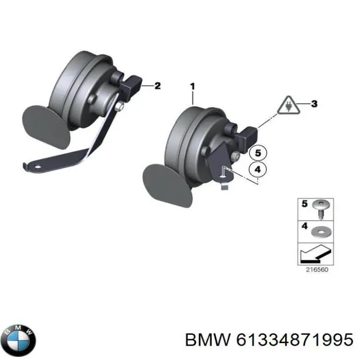 Sinal sonoro (cláxon) para BMW 7  F01, F02, F03, F04
