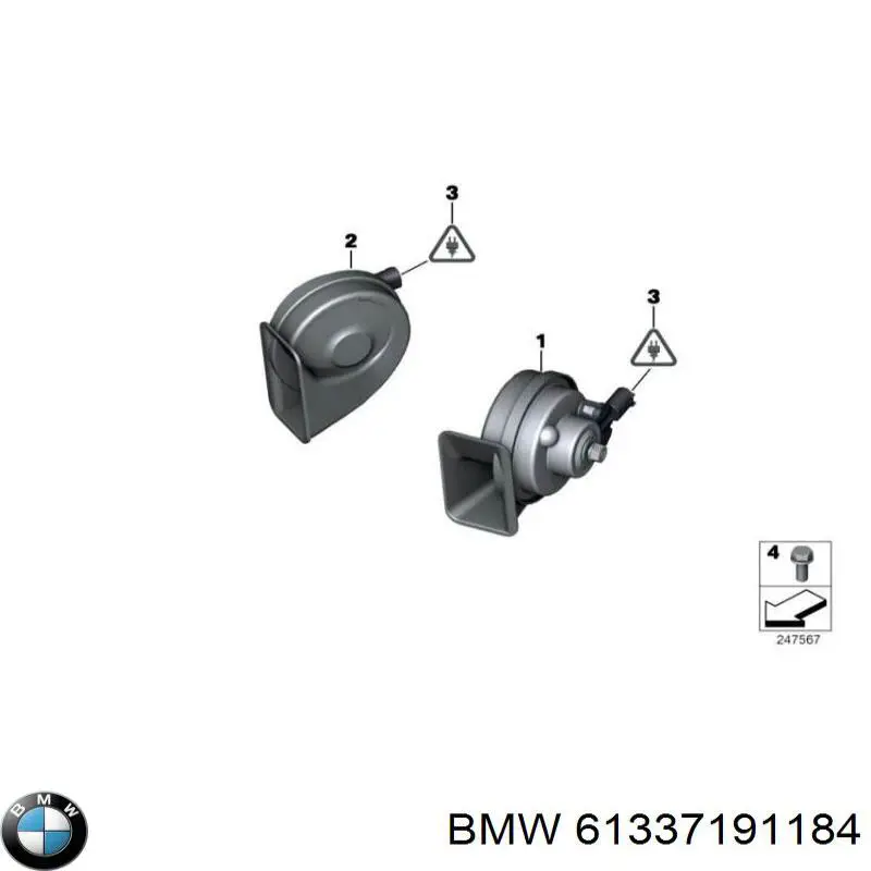 Compre 61337191184 BMW Sinal sonoro (cláxon)