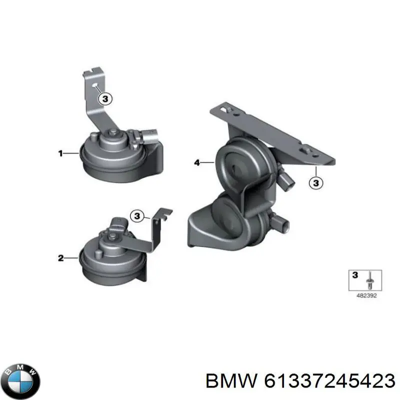 7245423 BMW Sinal sonoro (cláxon)