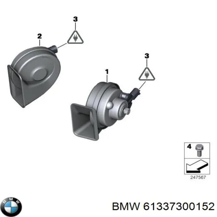 61337300152 BMW Sinal sonoro (cláxon)