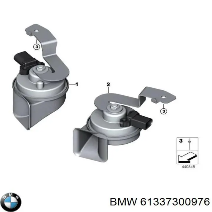 Sinal sonoro (cláxon) BMW 61337300976 preço, a partir de 77,73 USD