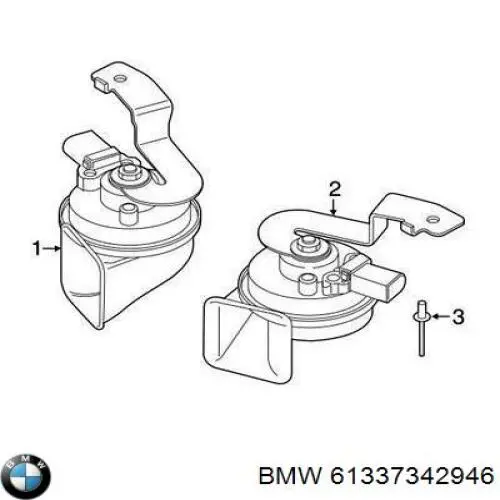 61337342946 BMW Sinal sonoro (cláxon)