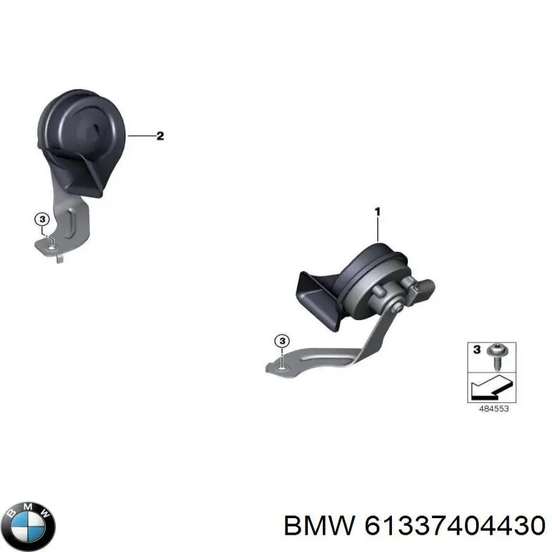 61337404430 BMW Sinal sonoro (cláxon)