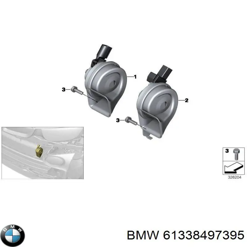 61338497395 BMW Sinal sonoro (cláxon)