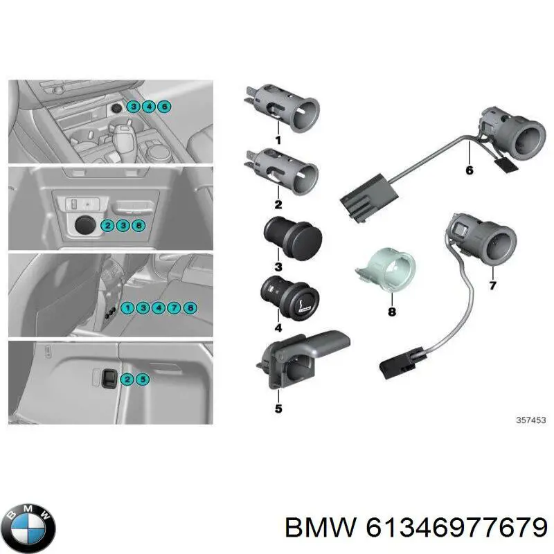  BMW 61346977679 preço, a partir de 32,59 USD