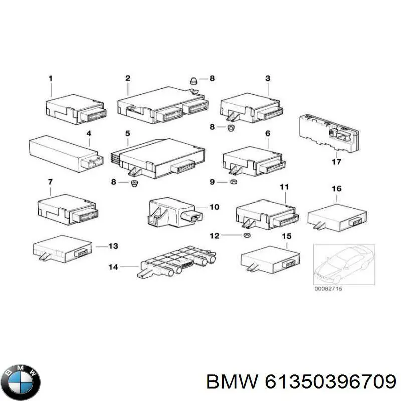 61350396709 BMW Unidade de controlo de gancho de reboque