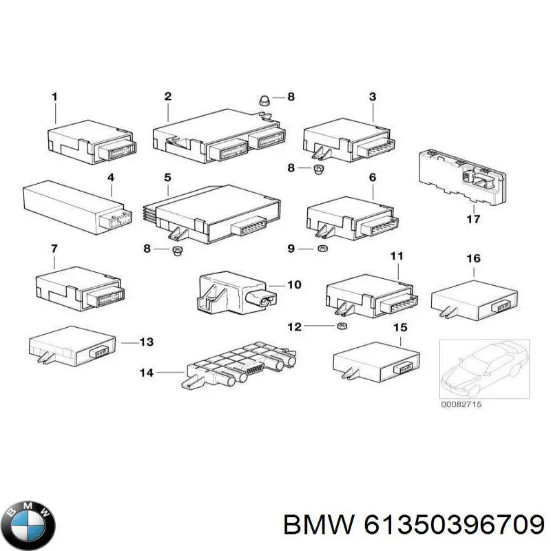 Unidade de controlo de gancho de reboque BMW 61350396709 preço, a partir de 81,72 USD