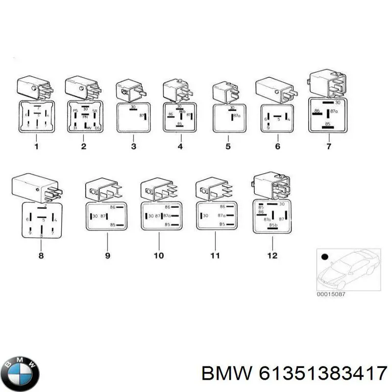 61351383417 BMW Relê da luz