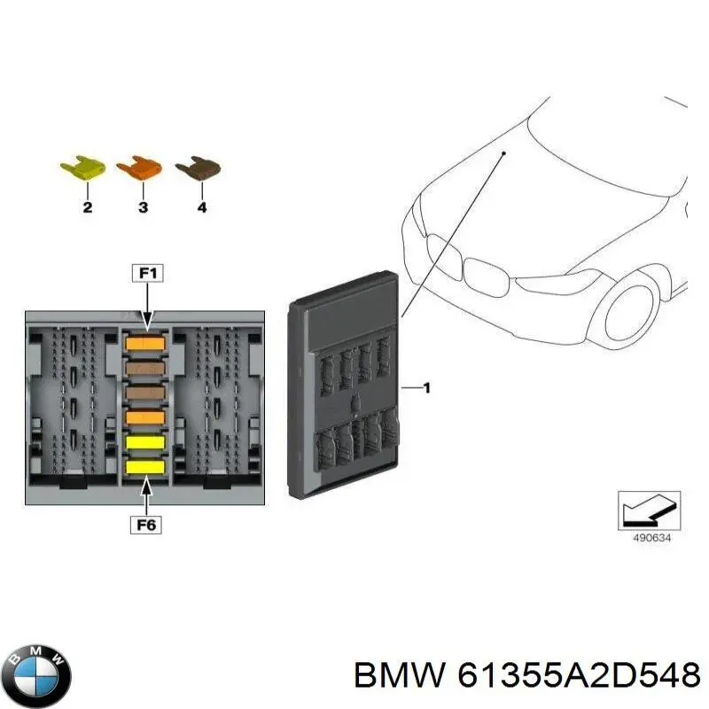 61355A57248 BMW Unidade de conforto