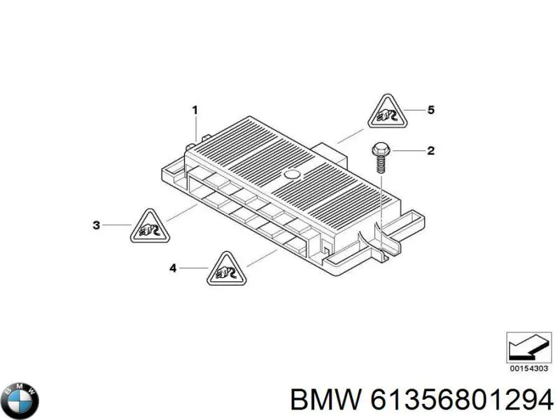 61356801294 BMW Módulo de direção (Centralina eletrônica) das luzes