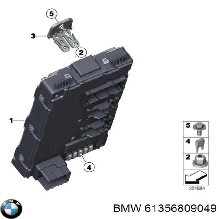 61356819332 BMW Unidade de dispositivos de segurança