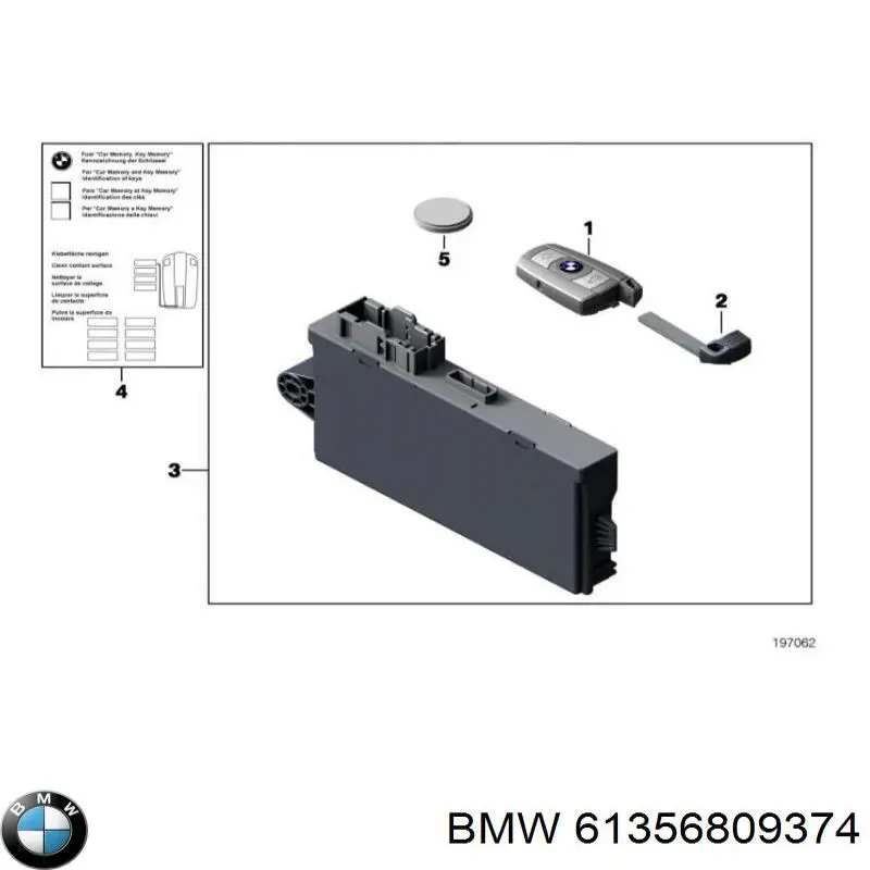 61356809374 BMW Unidade de controlo do fecho central