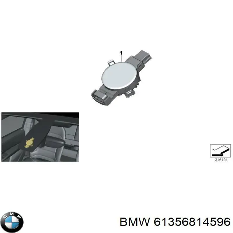 Compre 61357939168 BMW Sensor de chuva