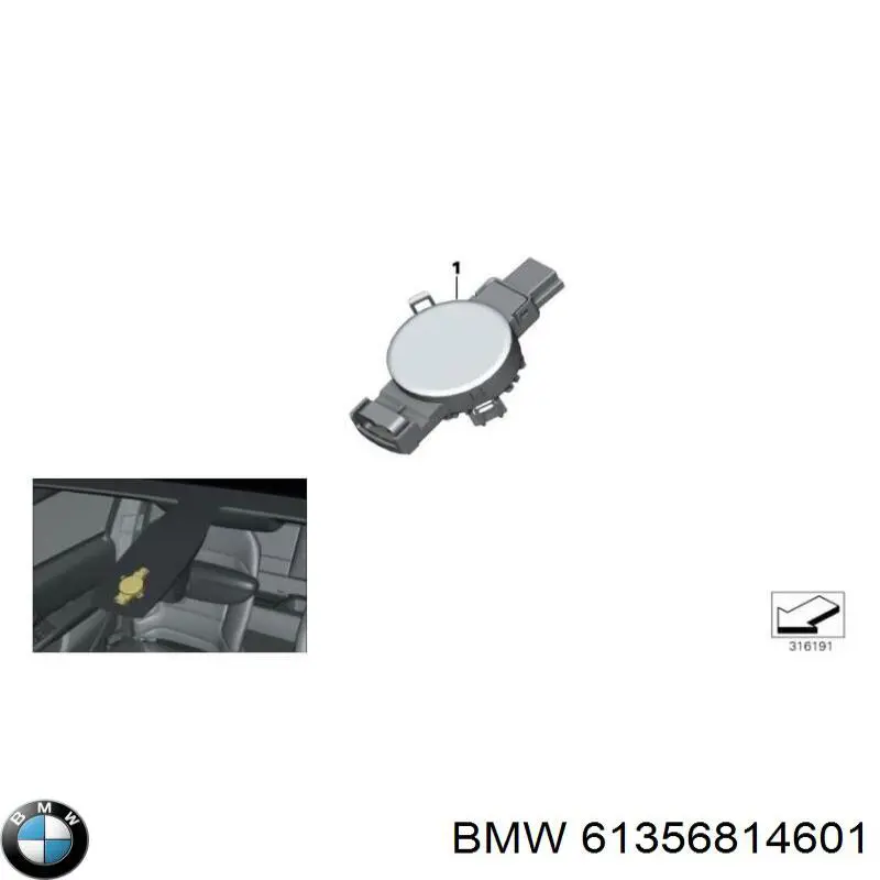 61356814601 BMW Sensor de chuva