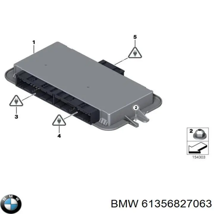 61356827063 BMW Módulo de direção (Centralina eletrônica) das luzes