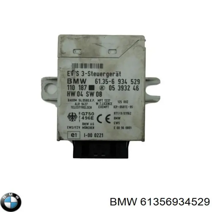 61356934529 BMW Módulo de direção (Centralina eletrônica) de imobilizador