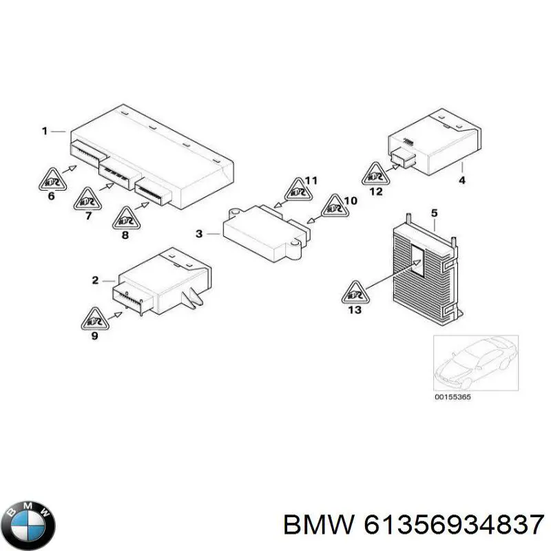Módulo de direção (Centralina eletrônica) de iluminação adativa 6934122 BMW