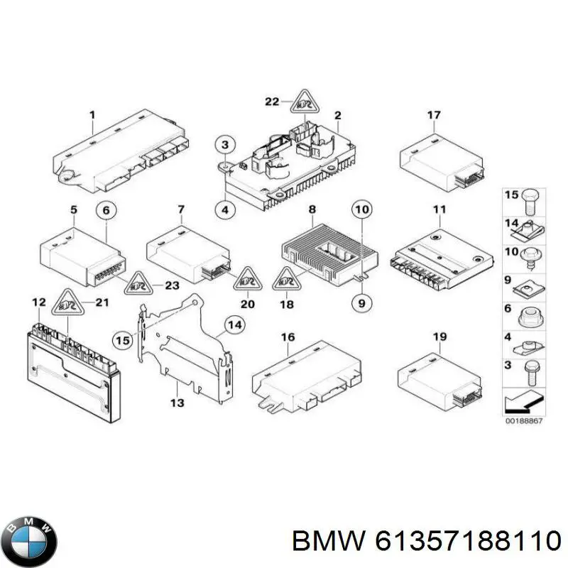 Unidade de conforto BMW 61357188110 preço, a partir de 124,29 USD