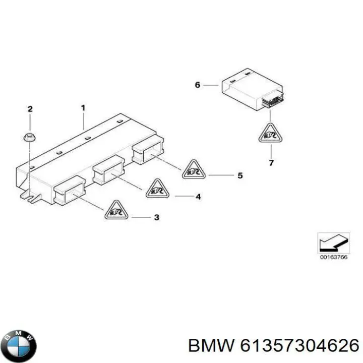 Módulo de direção (Centralina eletrônica) de abertura de tampa de porta-malas (de 3ª/5ª porta traseira) BMW 7304626 preço, a partir de 204,37 USD