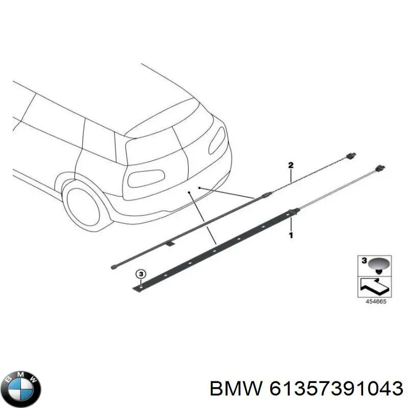 Sensor de abertura de tampa de porta-malas/da porta traseira (de tampa de alcapão) BMW 61357391043 preço, a partir de 61,21 USD