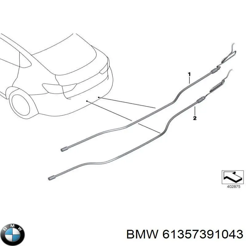 Compre 61357391043 BMW Sensor de abertura de tampa de porta-malas/da porta traseira (de tampa de alcapão)