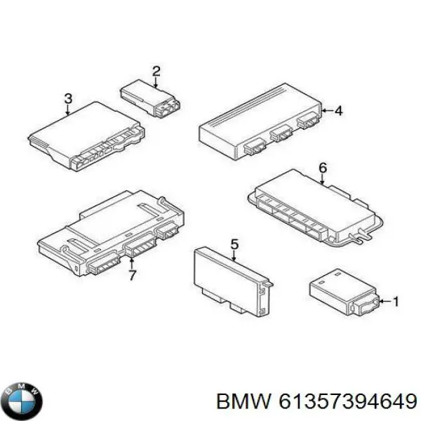 Módulo de direção (Centralina eletrônica) de abertura de tampa de porta-malas (de 3ª/5ª porta traseira) BMW 61357394649 preço, a partir de 204,31 USD