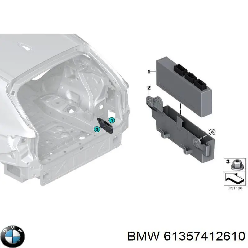 Módulo de direção (Centralina eletrônica) de abertura de tampa de porta-malas (de 3ª/5ª porta traseira) BMW 61357412610 preço, a partir de 125,99 USD