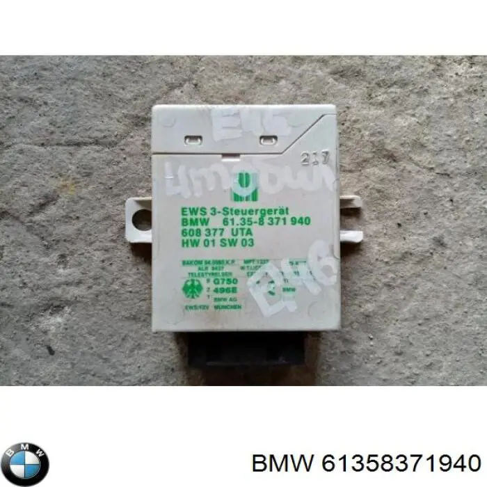 61358371940 BMW Módulo de direção (Centralina eletrônica) de imobilizador