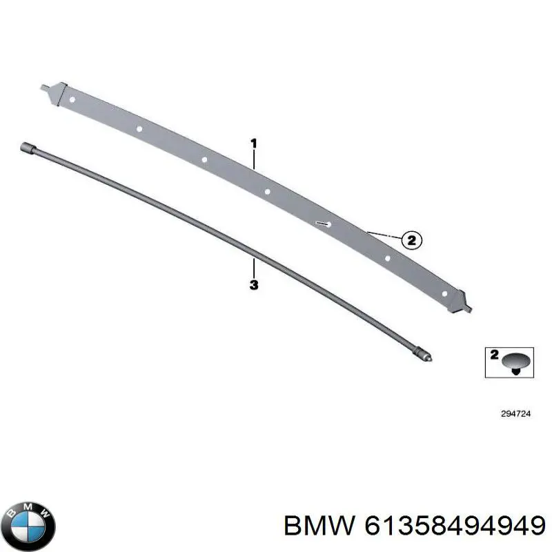 61358494949 BMW Sensor de abertura de tampa de porta-malas/da porta traseira (de tampa de alcapão)