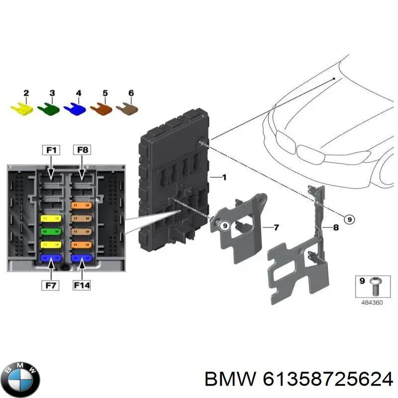 Compre 61358725624 BMW 