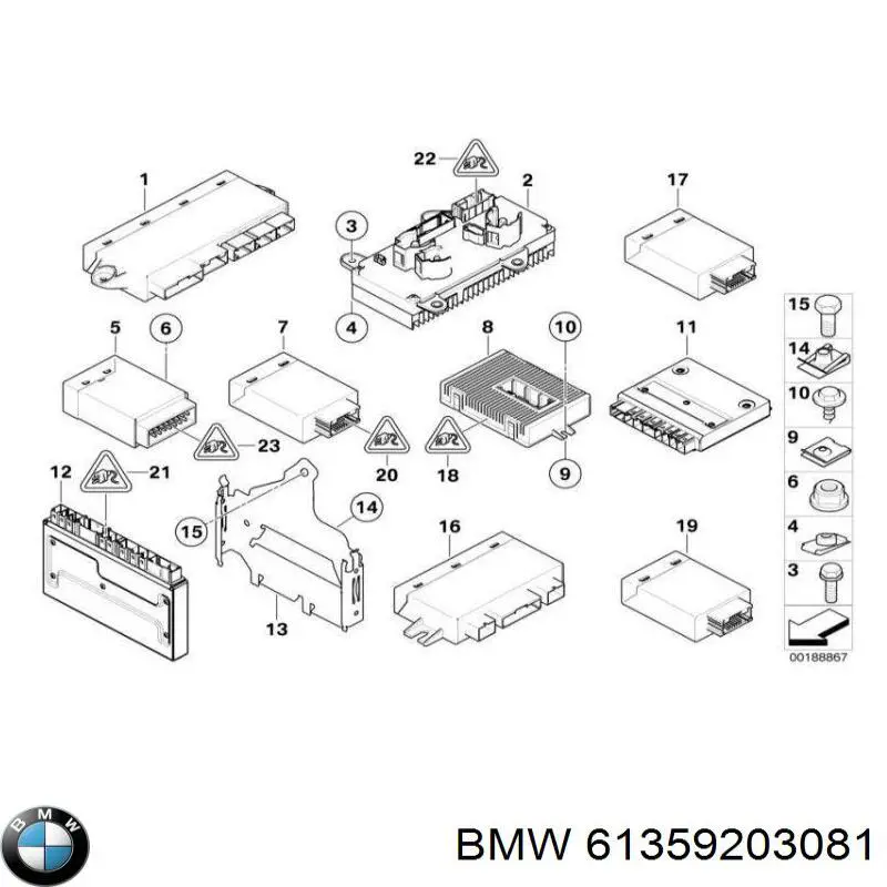 Compre 9192641 BMW Módulo de direção (Centralina eletrônica) de controlo de integridade de lâmpadas