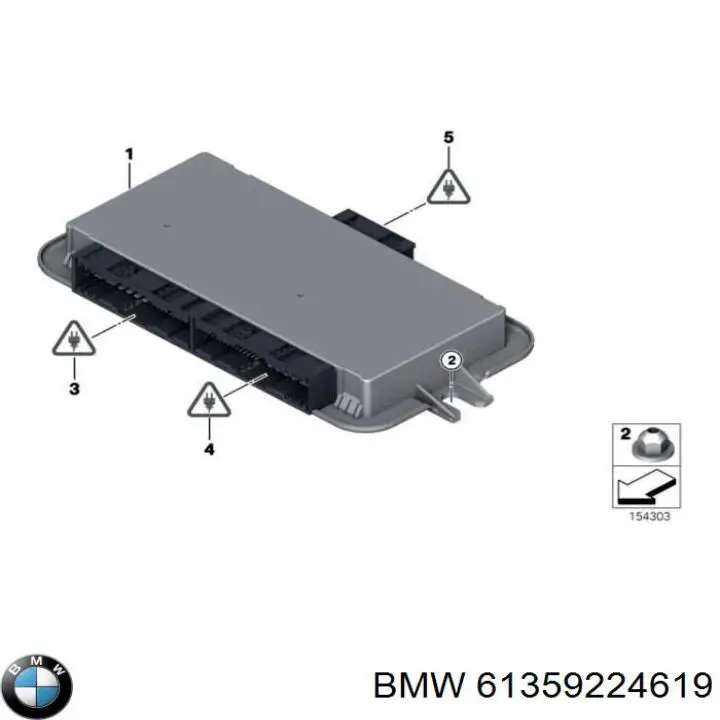 61359224619 BMW Módulo de direção (Centralina eletrônica) das luzes
