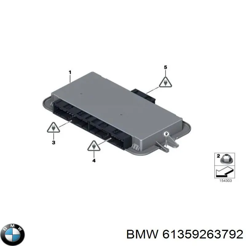 61359263792 BMW Módulo de direção (Centralina eletrônica) das luzes