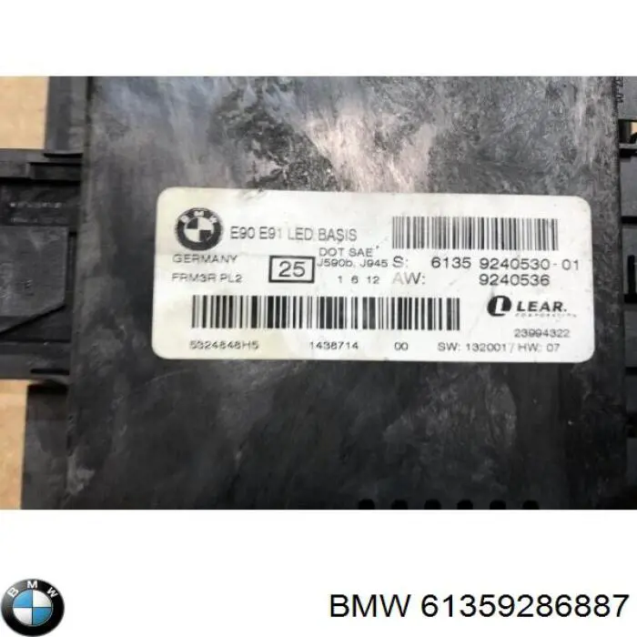 Unidade de controlo de iluminação BMW 61359286887 preço, a partir de 106,55 USD