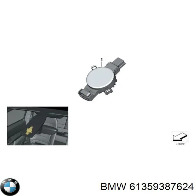 61359387624 BMW Sensor de chuva
