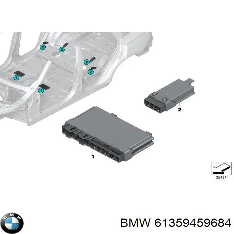 61359459684 BMW Módulo de controle do assento dianteiro
