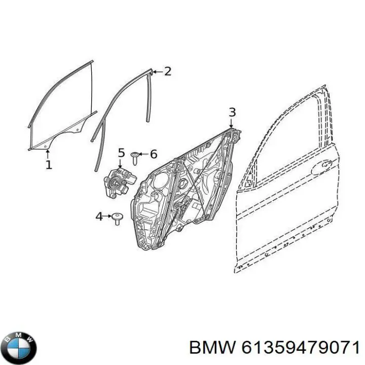 Motor de acionamento de vidro da porta dianteira esquerda BMW 61359463851 preço, a partir de 258,45 USD