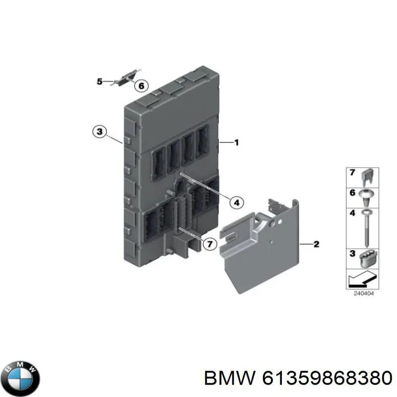61359868380 BMW Unidade de dispositivos de segurança