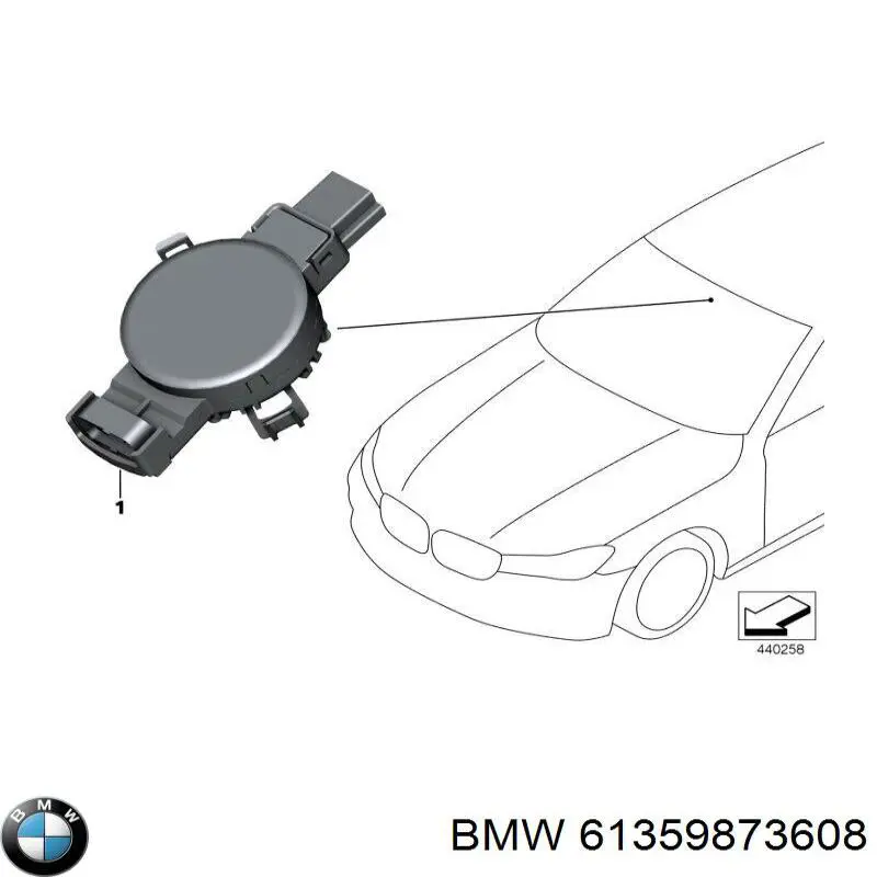 61359873608 BMW Sensor de chuva