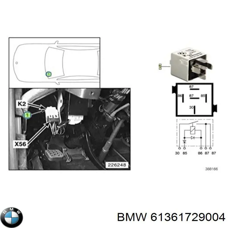 Relê elétrico multifuncional BMW 61361729004 preço, a partir de 16,62 USD