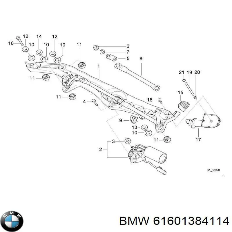 Trapézio de limpador pára-brisas BMW 61601384114 preço, a partir de 759,55 USD
