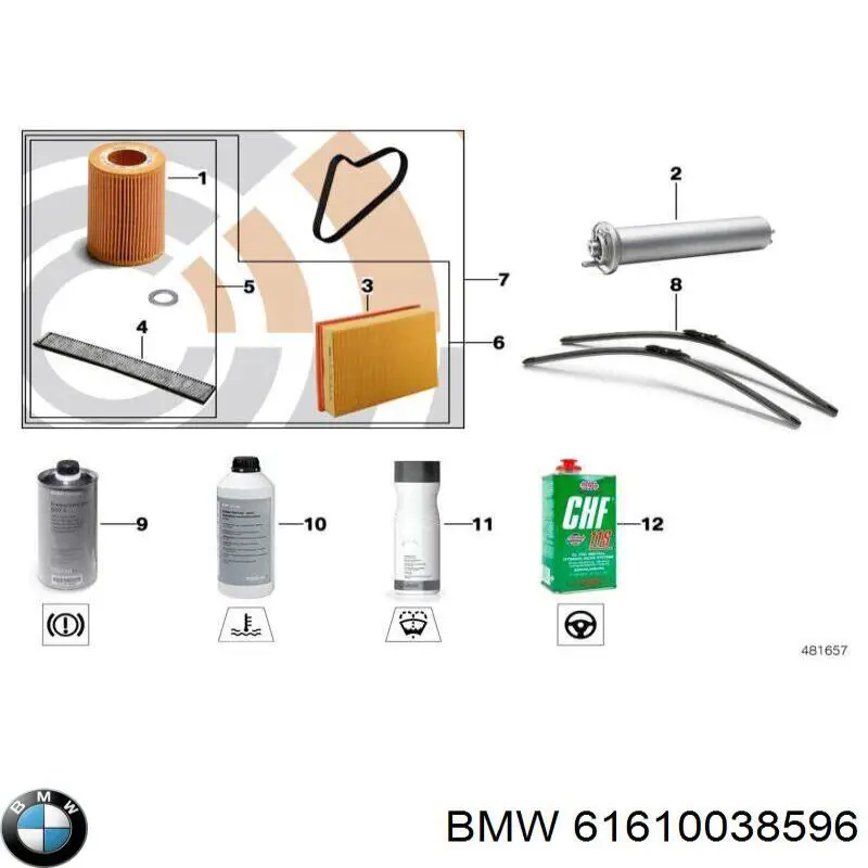 Limpa-pára-brisas do pára-brisas, kit de 2 un. BMW 61610038596 preço, a partir de 32,18 USD
